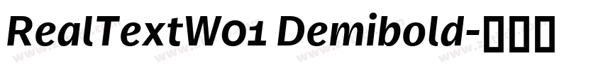 RealTextW01 Demibold字体转换